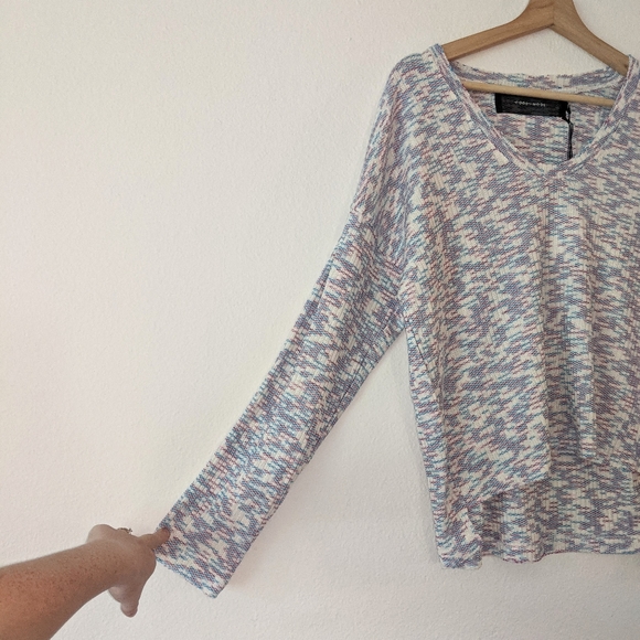 NWT Code X Mode Speckled V Neck Shirt - Picture 2 of 9